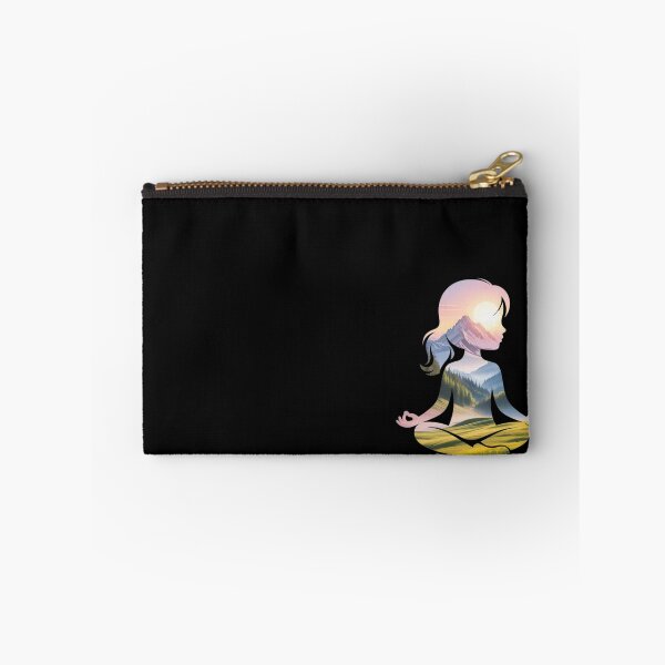 Item preview, Girl Nature Meditation Mountain View Vibe Nature Art designed and sold by AgataMRCH.