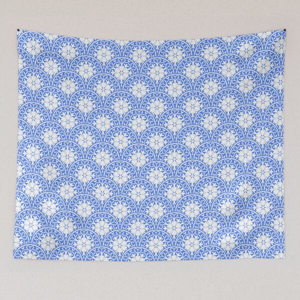 Item preview, Blue Floral Geometric Pattern – Elegant Seamless Decorative Design designed and sold by Aom Road.