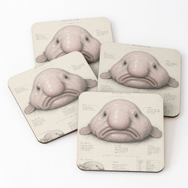 Item preview, Psychrolute Portrait — Naturalist Blobfish Ink Illustration designed and sold by Jandedan.