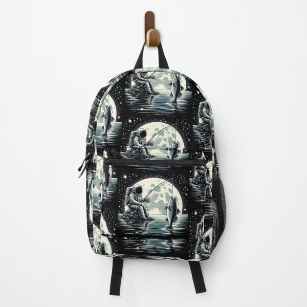 Item preview, Astronaut fishing on the moon, space design designed and sold by Pineapple-Tree.