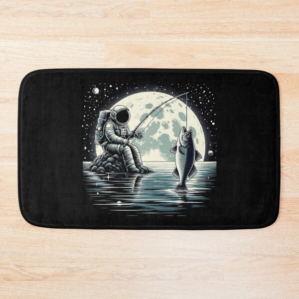 Item preview, Astronaut fishing on the moon, space design designed and sold by Pineapple-Tree.