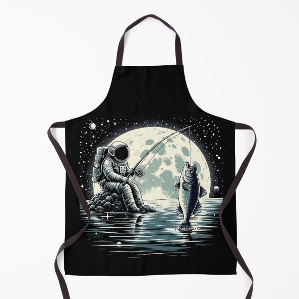Item preview, Astronaut fishing on the moon, space design designed and sold by Pineapple-Tree.