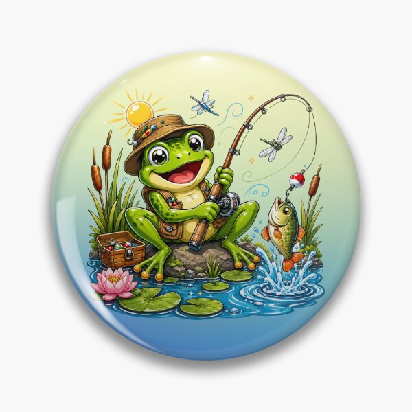 Item preview, Frog Fishing designed and sold by skkyfaithArtz.