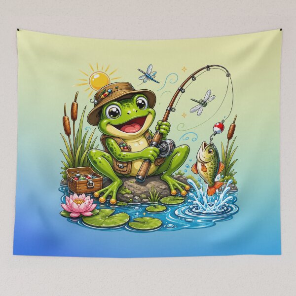 Item preview, Frog Fishing designed and sold by skkyfaithArtz.