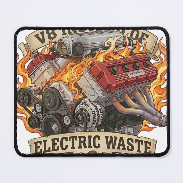 Item preview, V8 Instead of EV – Electric Waste designed and sold by ShirtsUp-Lane.