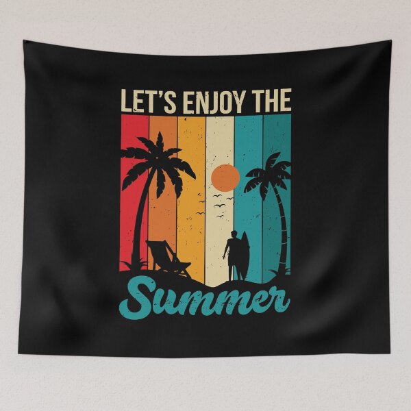 Item preview, Retro Let’s Enjoy The Summer Vintage Sunset designed and sold by Srijon shop.