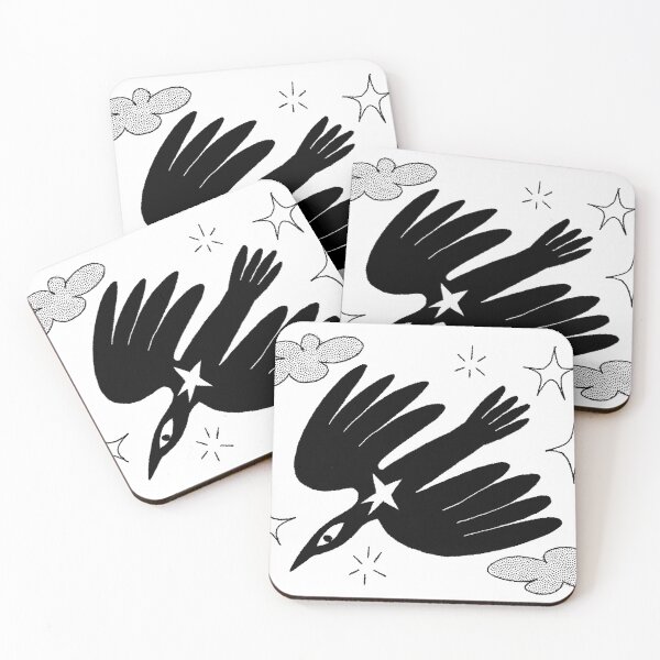 Item preview, Minimal Bird with Stars Illustration T-Shirt Design designed and sold by Mea Jordaan.