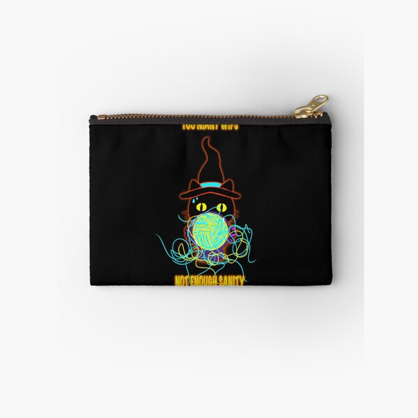 Item preview, Too Many WIPs Not Enough Sanity – Funny Knitting Witch Cat Shirt, Crochet Humor, Yarn Lover Gift designed and sold by ArtyWares.