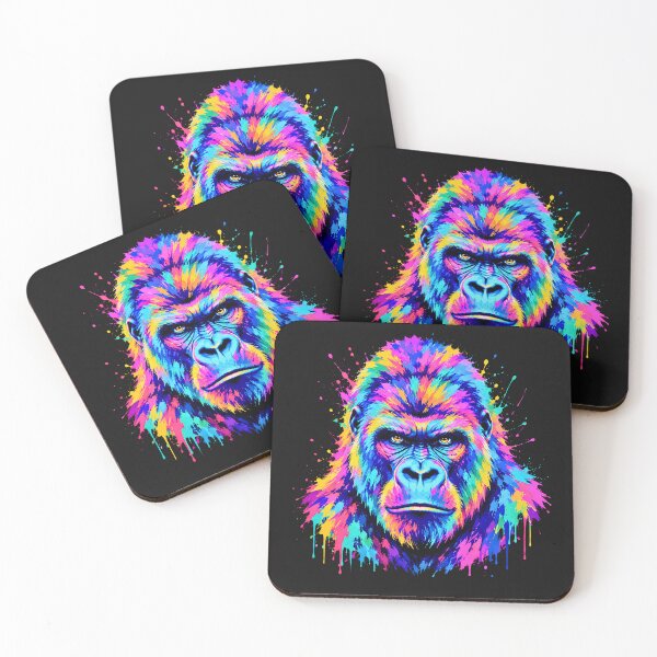 Item preview, Vibrant Gorilla Face Urban Wildlife designed and sold by JerdbordinShop.