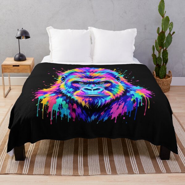 Item preview, Vibrant Gorilla Face Urban Wildlife designed and sold by JerdbordinShop.