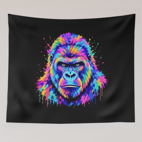 Item preview, Vibrant Gorilla Face Urban Wildlife designed and sold by JerdbordinShop.