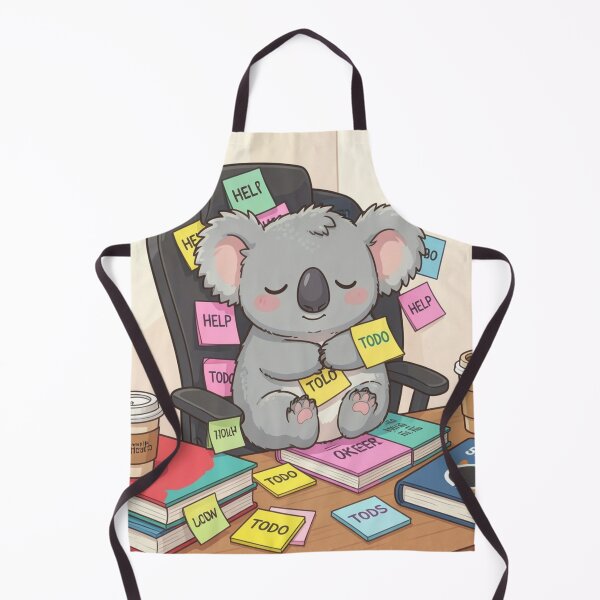 Item preview, Sleepy Koala Covered In Sticky Notes Cute Burnout designed and sold by SoftAuraStudi0.