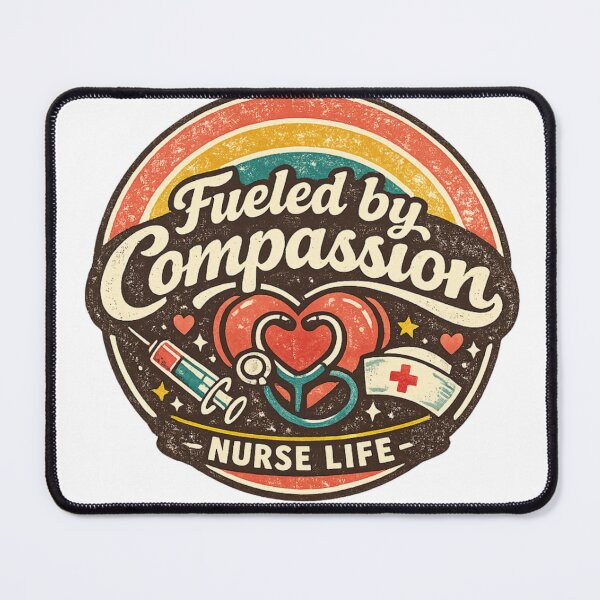 Item preview, Fueled by Compassion – Retro Nurse Life Shirt | Vintage Nurse Day Gift | Medical Badge Design designed and sold by Youpiworld.