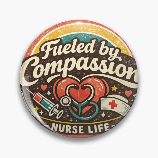 Item preview, Fueled by Compassion – Retro Nurse Life Shirt | Vintage Nurse Day Gift | Medical Badge Design designed and sold by Youpiworld.