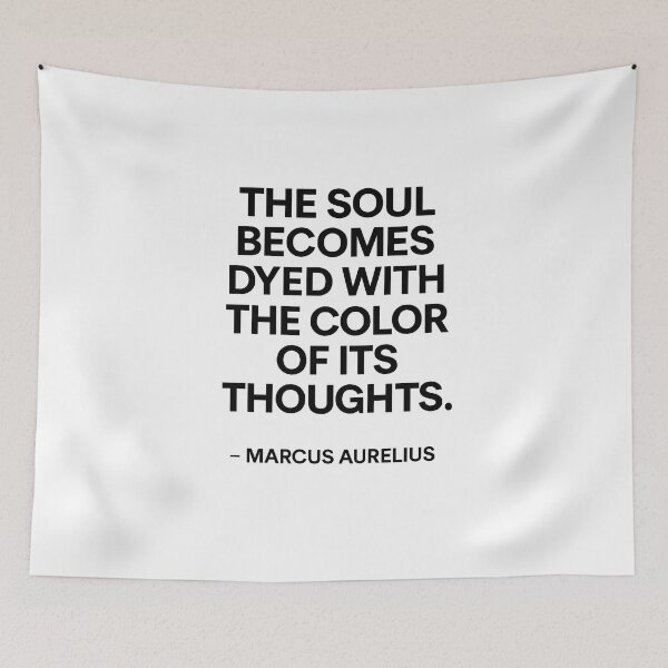 Item preview, Color Of Your Thoughts Marcus Aurelius Stoic Wisdom (Black Font) designed and sold by TshirtsLabs.