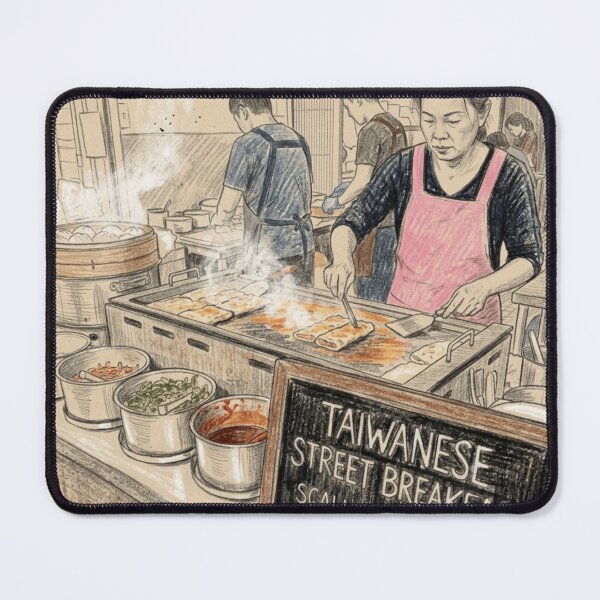 Item preview, Authentic Taiwan Street Breakfast Stall Sketch designed and sold by TaiwanMemory.