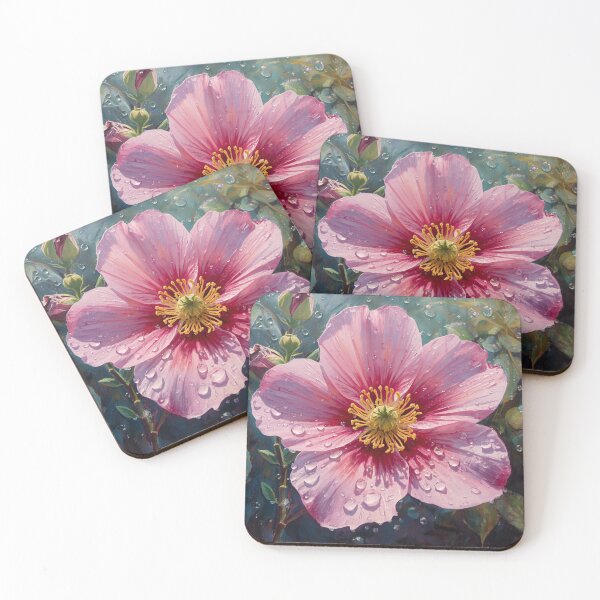 Item preview, Romantic Pink Flower with Raindrops designed and sold by andreavlad.