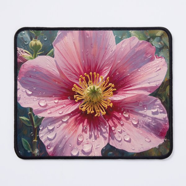 Item preview, Romantic Pink Flower with Raindrops designed and sold by andreavlad.