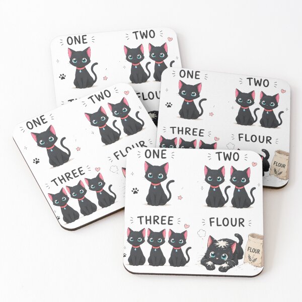 Item preview, Funny Black Cats kawaii manga style designed and sold by DuncanMaxStar .
