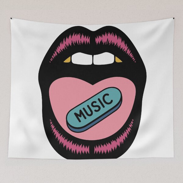 Item preview, Retro Pop Art Music Pill Illustration | Y2K Aesthetic Design designed and sold by KezArttt.