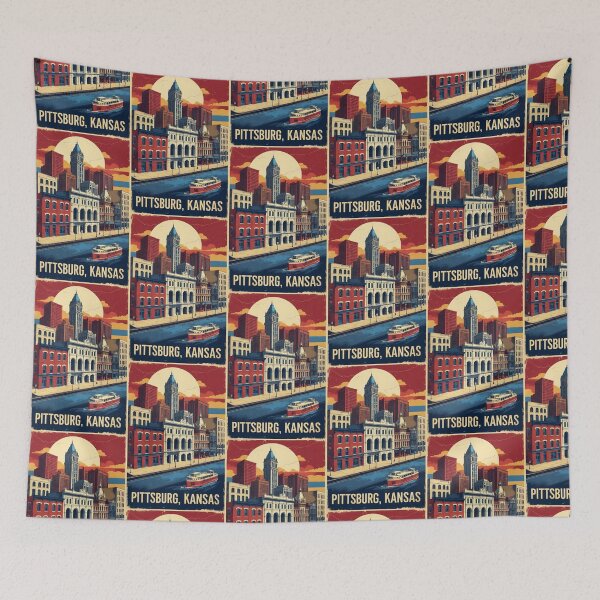 Item preview, Pittsburg Kansas 1950s USA Vintage Travel Tourism designed and sold by TravelersGems.