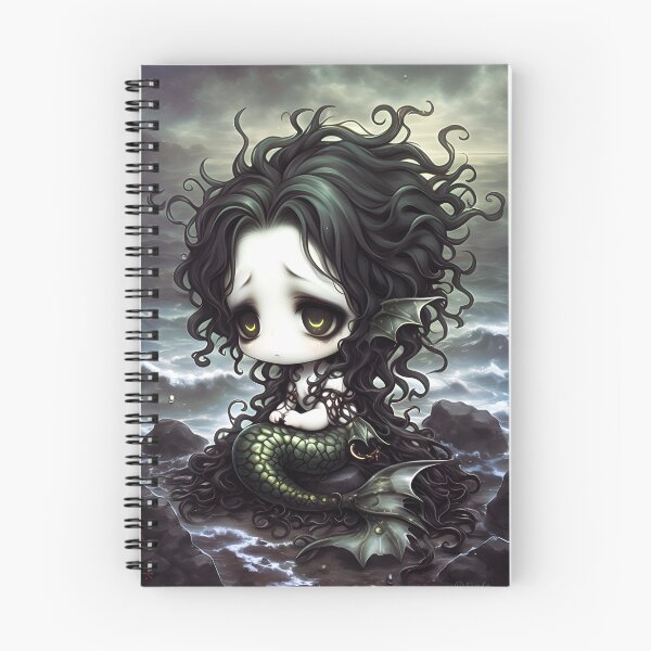 Item preview, Merrow on Coastal Rocks | Celtic Folklore Mermaid Art designed and sold by InkAndGloom.