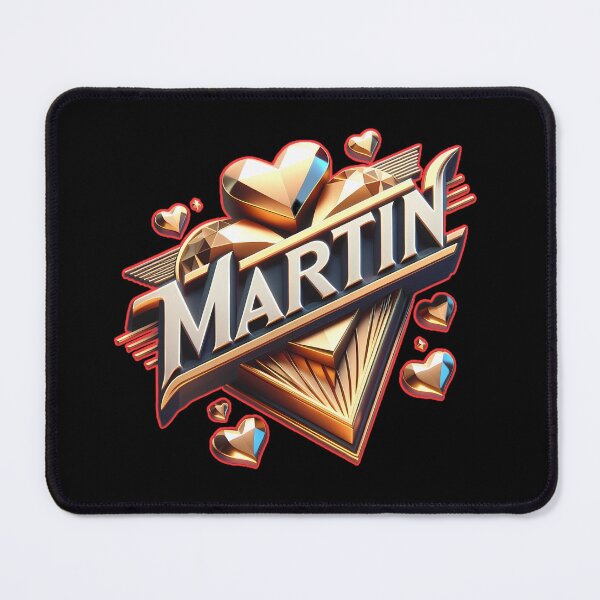 Item preview, Martin Name Art - 3D Gold Hearts Luxury Design designed and sold by Sir Martin.