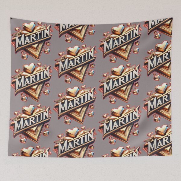 Item preview, Martin Name Art - 3D Gold Hearts Luxury Design designed and sold by Sir Martin.