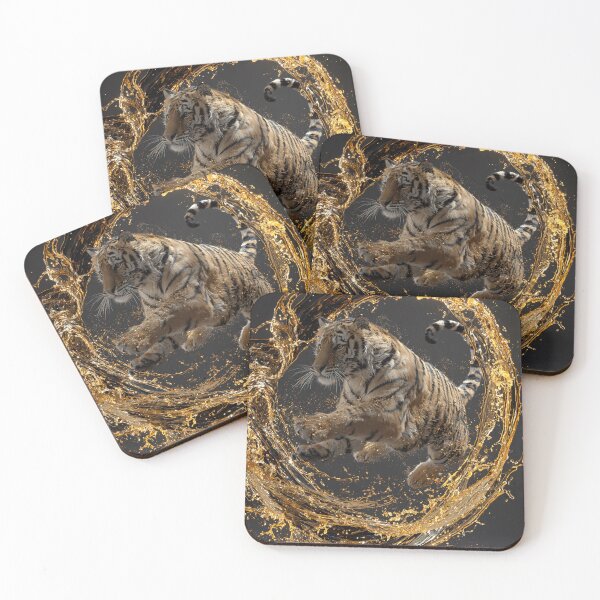 Item preview, Golden Tiger Splash Dynamic Wildlife designed and sold by Visual Foundry.