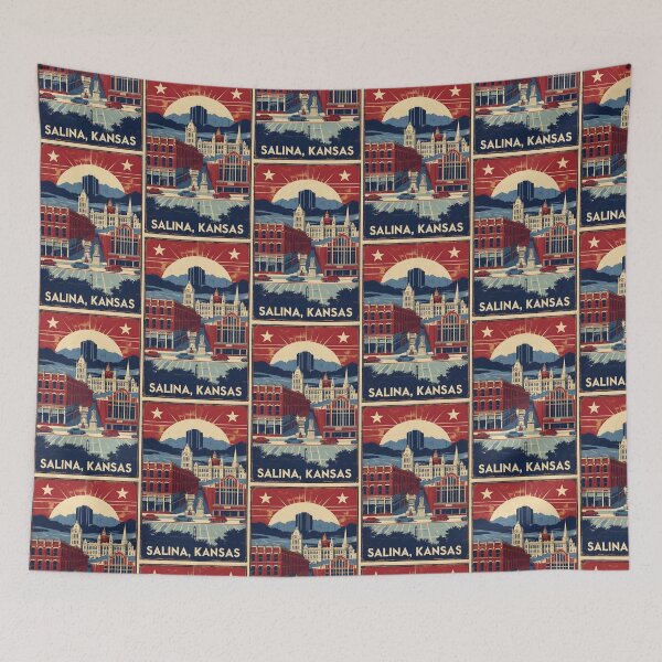 Item preview, Salina Kansas 1950s USA Vintage Travel Tourism designed and sold by TravelersGems.