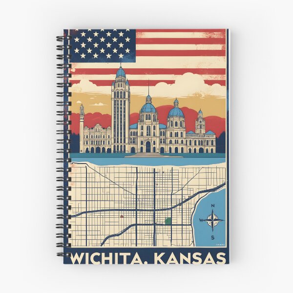 Item preview, Wichita Kansas 1950s USA Vintage Travel Tourism designed and sold by TravelersGems.