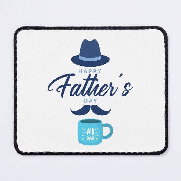 Item preview, Father's Day Blue Mustache Badge designed and sold by unboxedbyJuls.