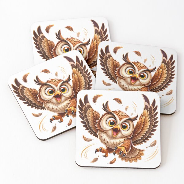 Item preview, Flying Playful 3D Cartoon Bird Positive Vibes designed and sold by LunaPixelStudio.