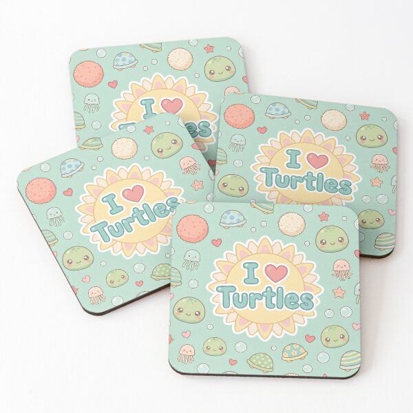 Item preview, I Love Turtles Kawaii Pattern designed and sold by Itsheartshop.
