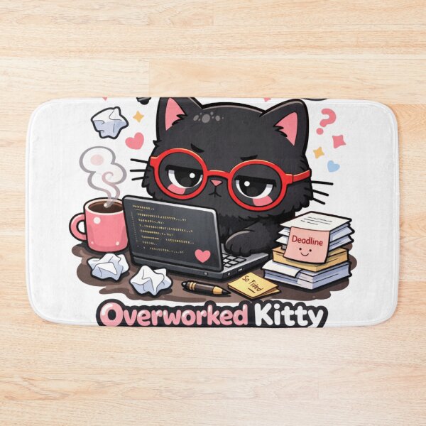 Item preview, Did U Want Something? Overworked kitty  Funny Awkward Cat Meme Sticker | Introvert Humor designed and sold by Youpiworld.