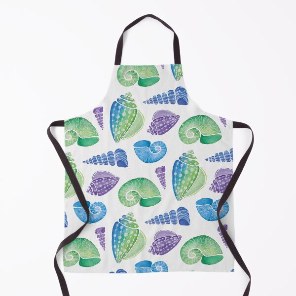 Item preview, Watercolour Seashell Pattern | Blue Green Purple Ocean Art designed and sold by Twisted-Type-Co.