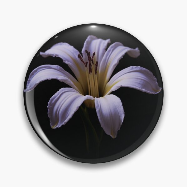 Item preview, White Lily on Black Background — Elegant Botanical Floral Photography Print Wall Art Poster designed and sold by WitchyBotanicaArt.