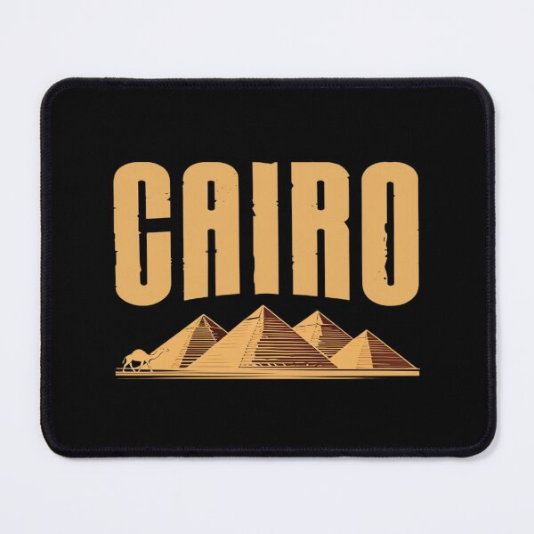 Item preview, Cairo Egypt Pyramids & Camel | Bold Gold Desert Travel Graphic for Wanderlust & Adventure Art designed and sold by Bright Nest Studio.