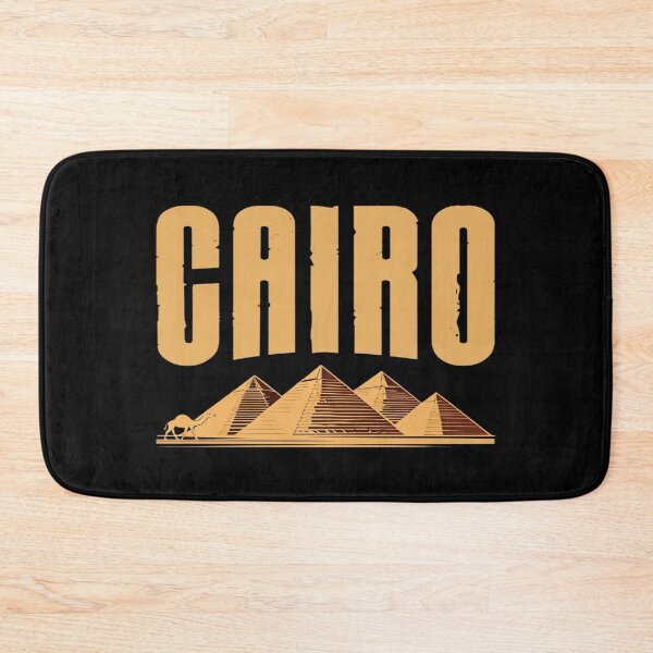 Item preview, Cairo Egypt Pyramids & Camel | Bold Gold Desert Travel Graphic for Wanderlust & Adventure Art designed and sold by Bright Nest Studio.
