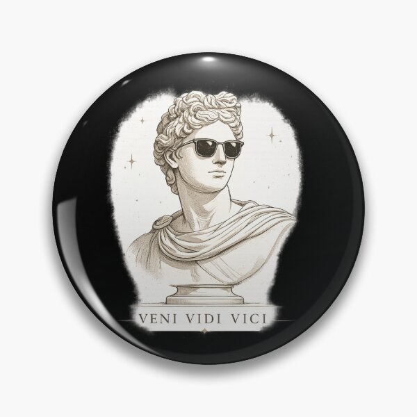Item preview, Veni Vidi Vici Statue – Roman Aesthetic Vintage Sculpture with Sunglasses designed and sold by MartBook.