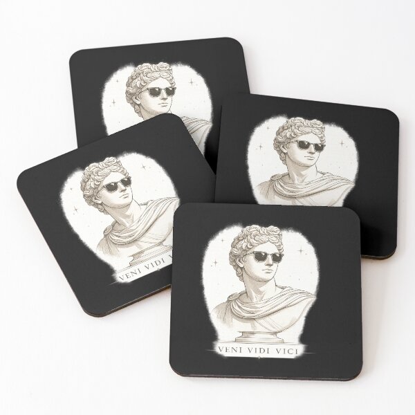 Item preview, Veni Vidi Vici Statue – Roman Aesthetic Vintage Sculpture with Sunglasses designed and sold by MartBook.