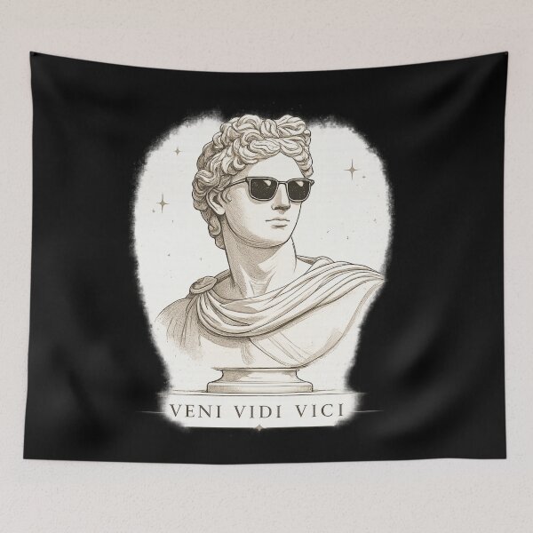 Item preview, Veni Vidi Vici Statue – Roman Aesthetic Vintage Sculpture with Sunglasses designed and sold by MartBook.