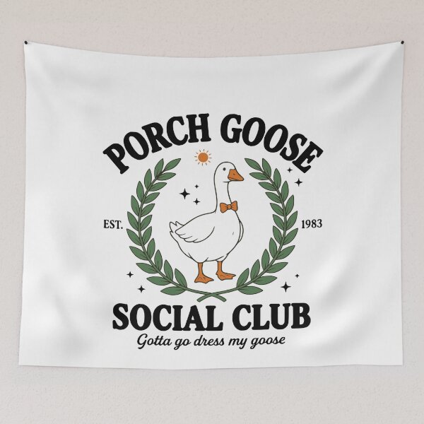 Item preview, Porch Goose Social Club Funny Silly Animal Women Men designed and sold by BornBorn.