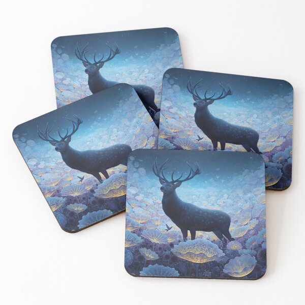 Item preview, Majestic Deer Among Glowing Jellyfish designed and sold by Visual Foundry.