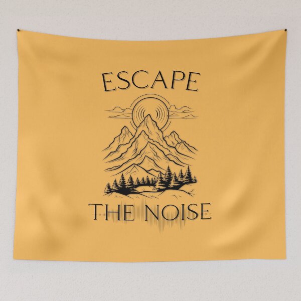Item preview, Escape the Noise - Vintage Mountain Adventure designed and sold by CypisDesign.