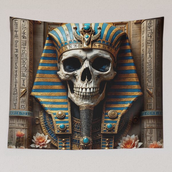 Item preview, Pharaoh's skull in mystical Egyptian style designed and sold by WonderPiks.