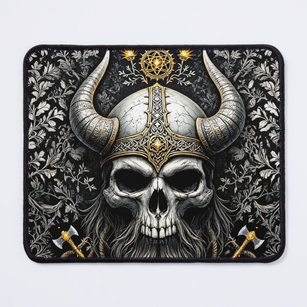 Item preview, Viking skull in the mighty Norse mythology style designed and sold by WonderPiks.