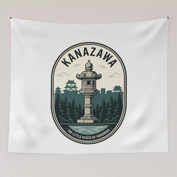 Item preview, Vintage Kanazawa Japan Travel Badge Kenrokuen Garden designed and sold by k3rstman1.