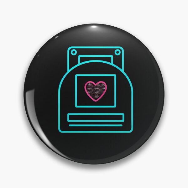 Item preview, Neon Save Icon  Retro Floppy Disk with Pixel Heart Art designed and sold by RetroWaveArtCo.