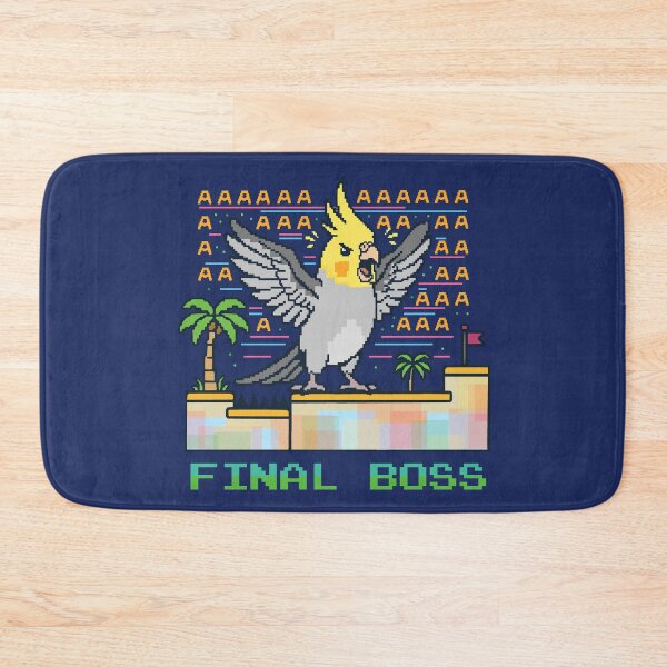 Item preview, Video Game Final Boss Screaming Cockatiel Pixel Nerd designed and sold by FandomizedRose.